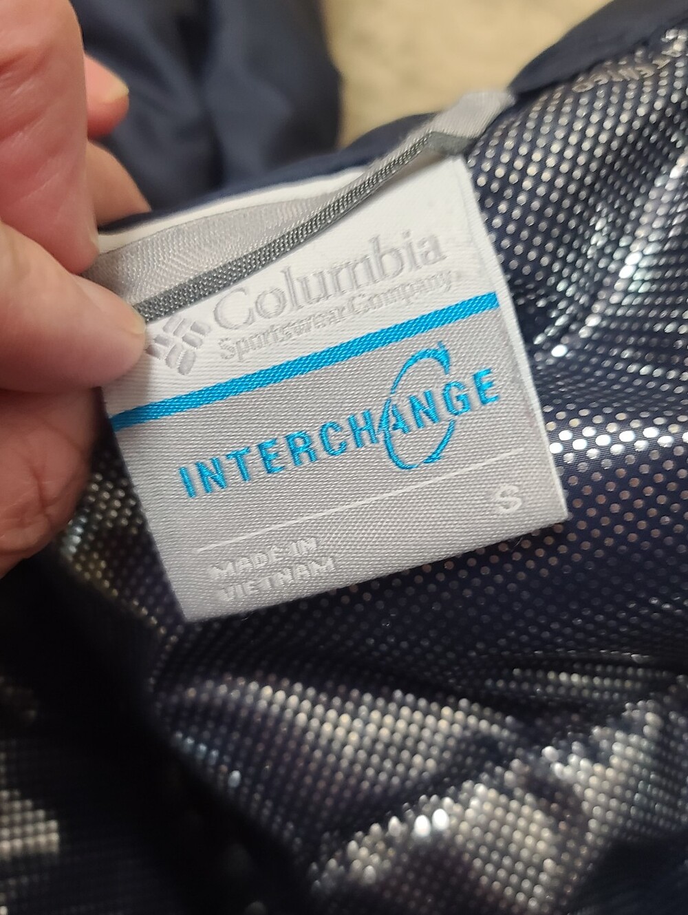 Columbia Women’s Navy Packable Puffer Jacket,  Omni-heat, Interchane, Small - Picture 6 of 11
